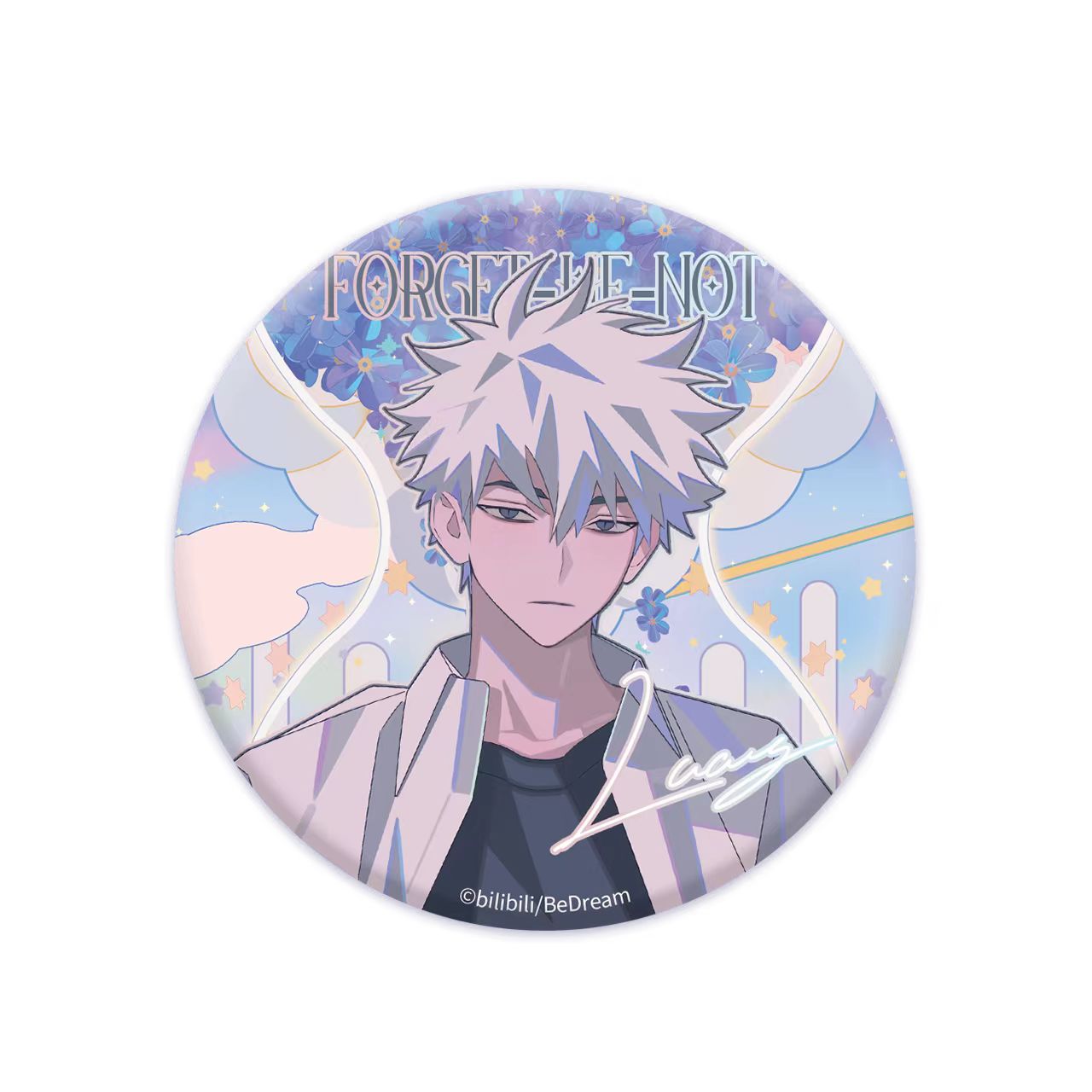 BEMOE Link Click Birth Flower Series Tinplate Badge Series