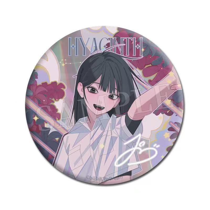 BEMOE Link Click Birth Flower Series Tinplate Badge Series