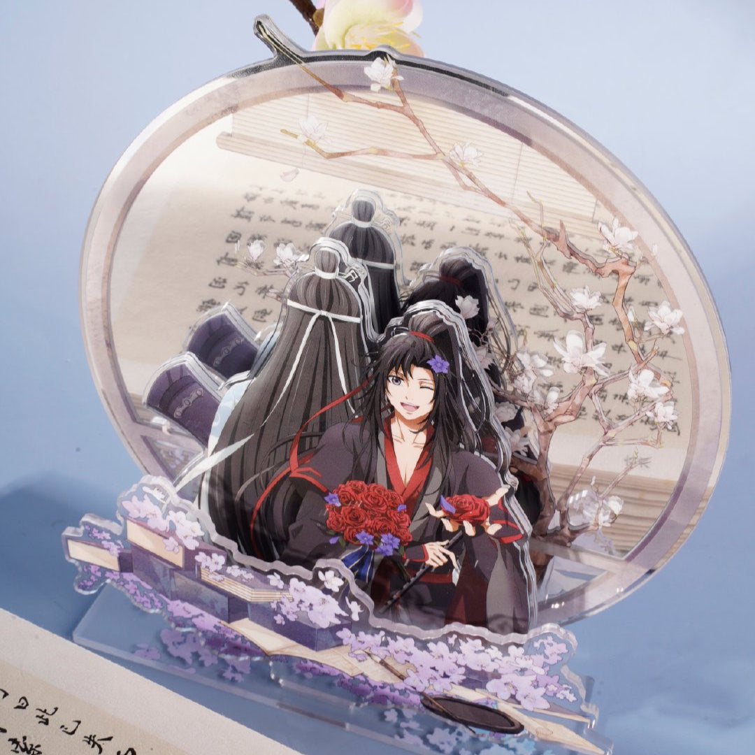 MDZS WWX Birthday Mirror Reflective Acrylic Stand