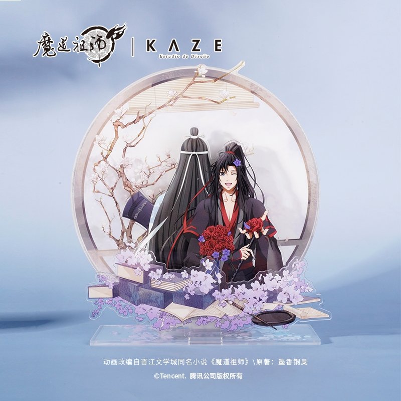 MDZS WWX Birthday Mirror Reflective Acrylic Stand