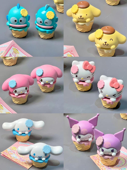 Sanrio Family Ice Cream Cone Series Stacking Toys Blind Bag