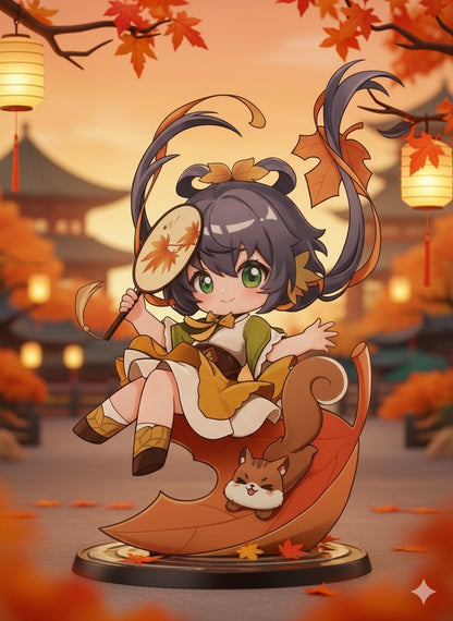 LUOTIANYI Autumn Leaf Chibi Figure
