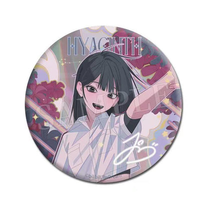 BEMOE Link Click Birth Flower Series Tinplate Badge Series