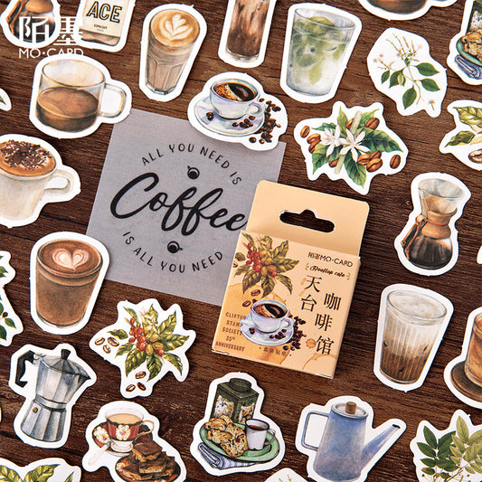 Cafe on Balcony Sticker Box-