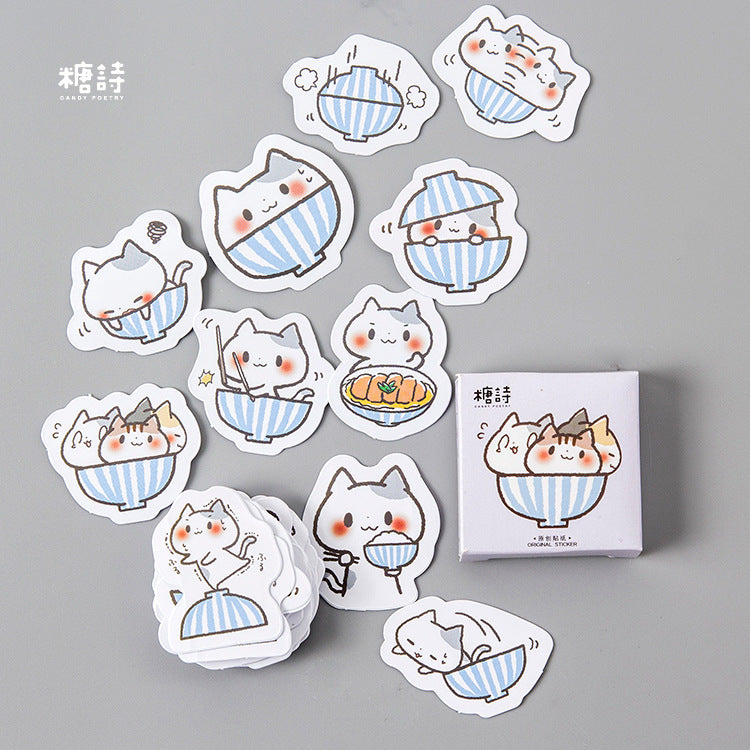 A Bowl of Cat Sticker Box-