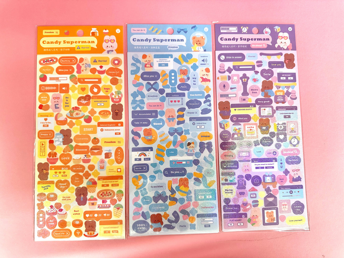 Candy Superman Sticker Sheet