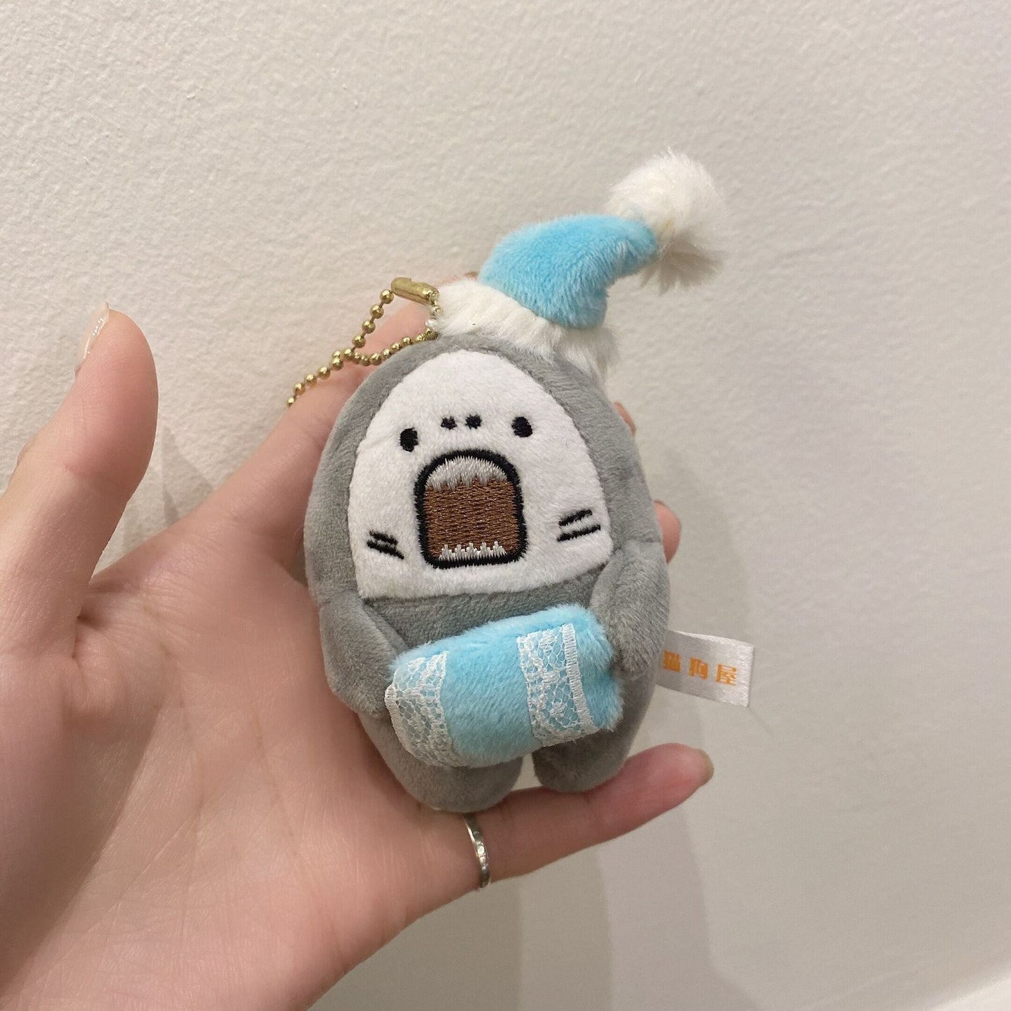 Screaming Shark Plushie Keyring